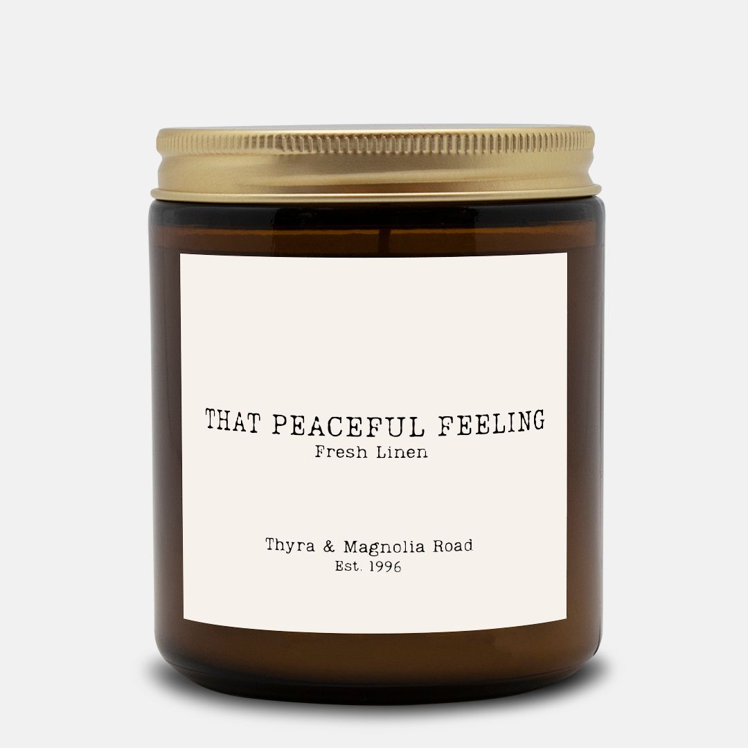 That Peaceful Feeling stearinlys i ravfarvet glas 255 g
