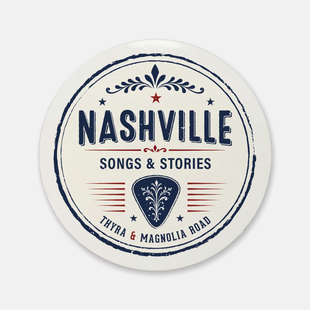 Nashville Songs & Stories Coaster — Retro Music City Drink Coaster