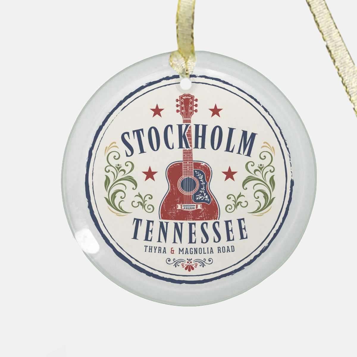 Stockholm Tennessee Ornament - Clear Glass (Round)